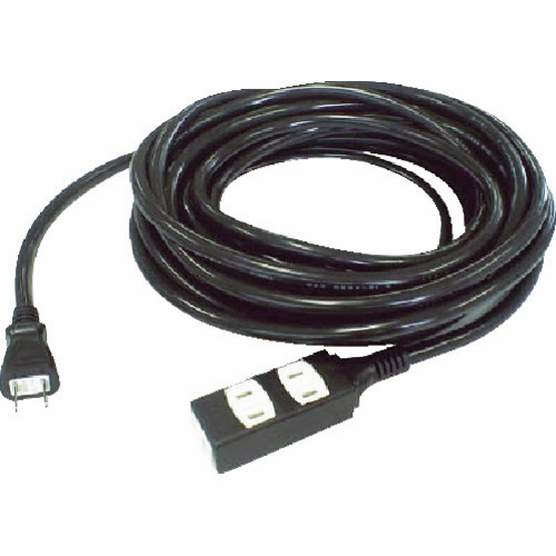 ｿﾌﾄﾀｲﾌﾟﾌﾟﾗｸﾞ 3個口ﾀｯﾌﾟ型 20m ﾌﾞﾗｯｸ 1本画像