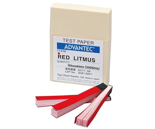 リトマス試験紙 ブックタイプ 赤 1箱（20枚×10個入）画像