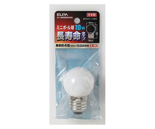 ミニボール球 G4010W E26W ロング画像