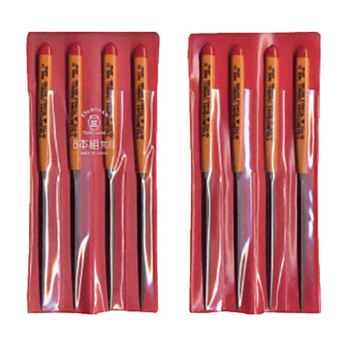 組ﾔｽﾘ 8本組(200mm) 三角 荒目 1ﾊﾟｯｸ(8本)画像