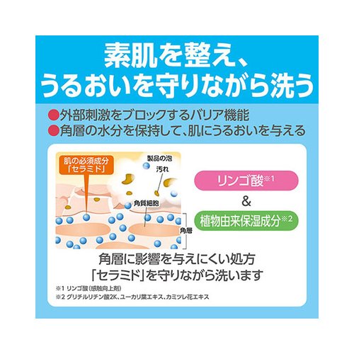 【介護/医療】 ソフティ 泡のヘッドアンドボディシャンプー10L 花王 大きな容器に入った泡状シャンプーの側面シールが見える状態