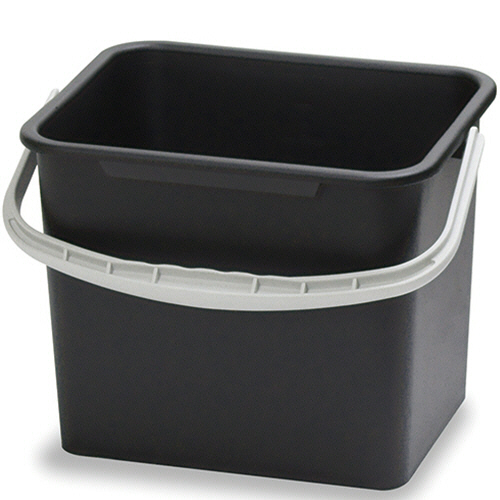 8Lﾊﾞｹﾂ PP 角型 黒 1個画像