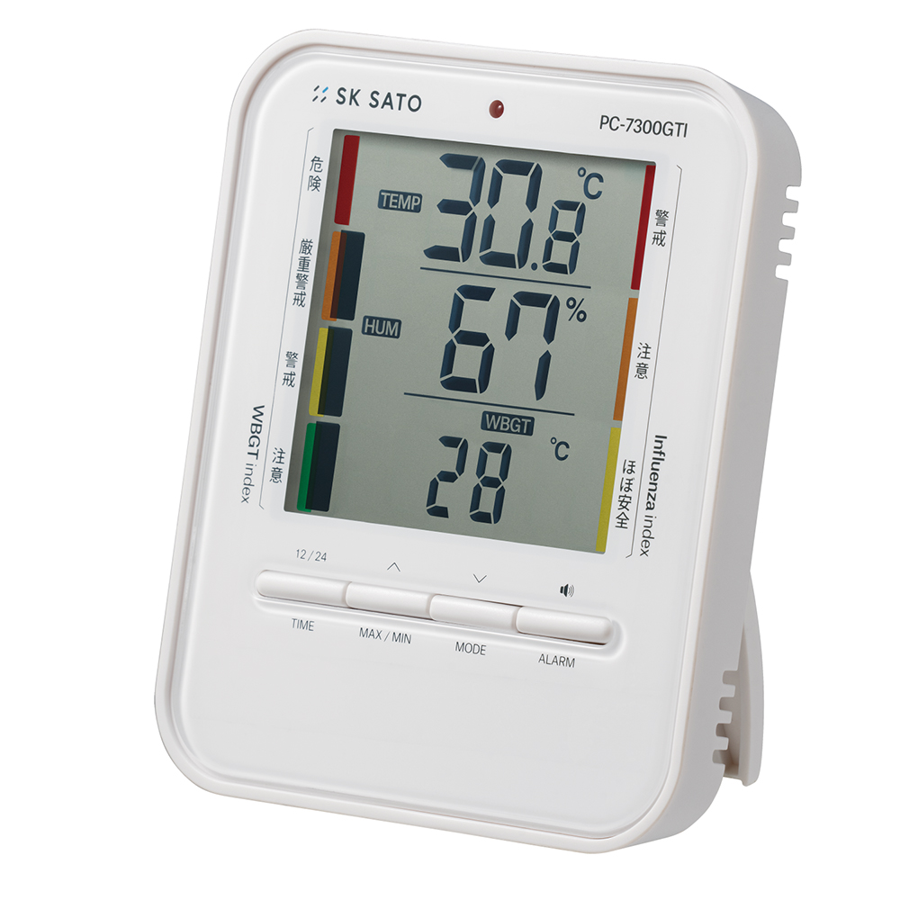 デジタル温湿度計・暑さ指数・絶対湿度画像