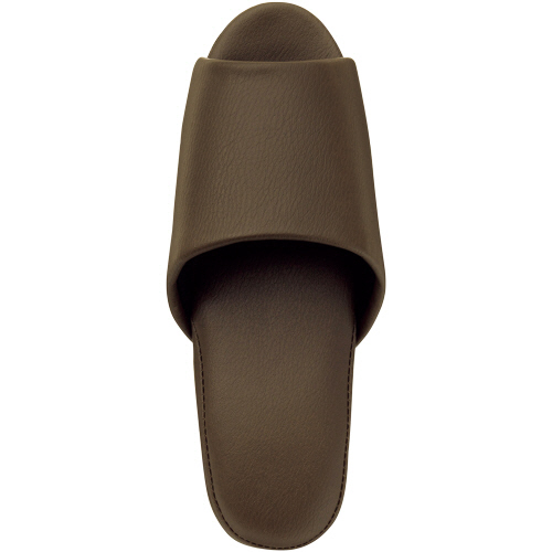 抗菌ﾋﾞﾆｰﾙﾚｻﾞｰ調ｽﾘｯﾊﾟ(前開き) ﾀﾞｰｸﾌﾞﾗｳﾝ 1足画像