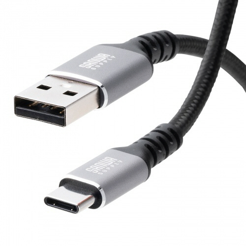 USB　2.0　Type-Cケーブル(C-A・ストレート)　2m(RoHS指令10準拠)　1本画像