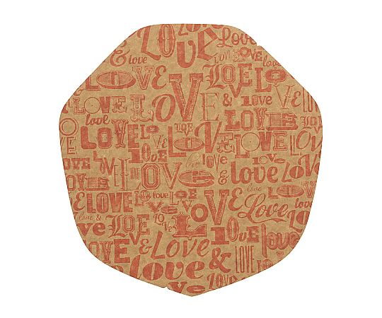 ラミクレープ包装紙 クラフト 変形 LOVE 200枚入画像
