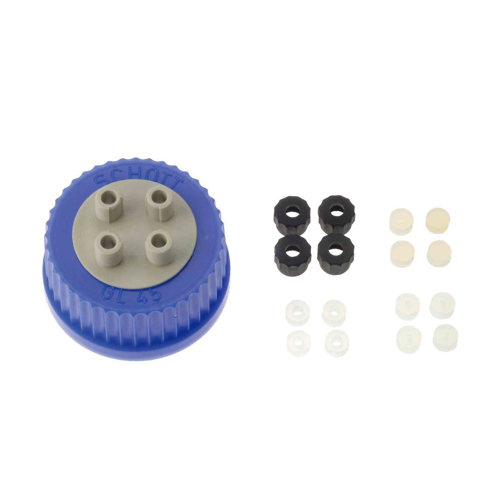 ねじ口びん4ポートキャップセット 1パック（2個入）画像