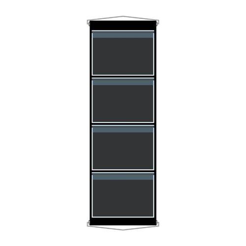 POPスタンド P_ウォールポケット 46284 黒 4ポケット P・O・Pプロダクツ