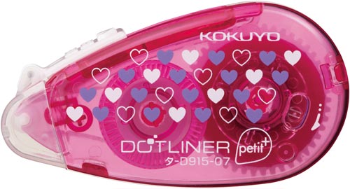 ドットライナープチ＋　強粘着　使い切り　ハート×５画像