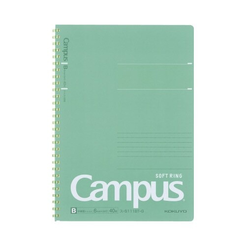 キャンパスソフトリング（ドット罫）セミＢ５　緑画像