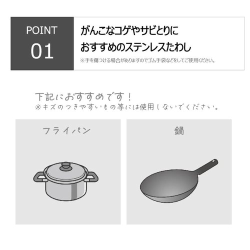 18-0 ステンレスタワシ 大(約70g) キクロン [バラ販売] 丸みを帯びた形状のタワシが整然と配置されている様子