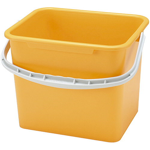 8Lﾊﾞｹﾂ PP 角型 黄 1個画像