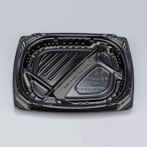 シーピー化成 弁当容器 CBFNビルト8-1 黒 本体画像