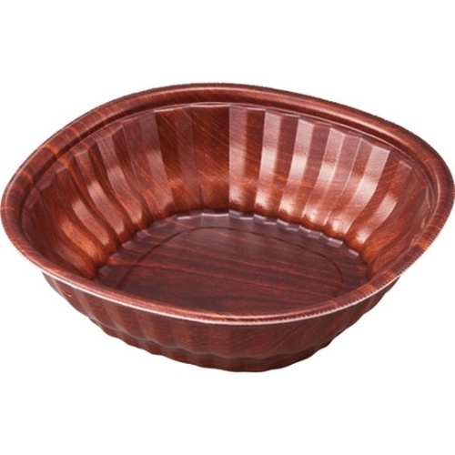 エフピコ 麺・スープ容器 B&H19-19(53) 本体 ひだBR W 発泡画像