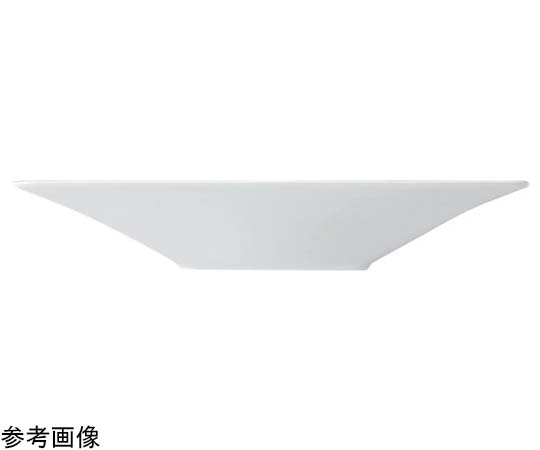 スクエアーダンス 25cmスクエアトレー 白いトレーが上から撮影され、表面は滑らかで艶やかな仕上がりになっている様子。