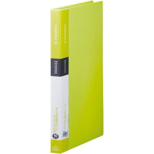 シンプリーズクリアーＦ固定式Ａ４縦４０Ｐ黄緑８冊画像