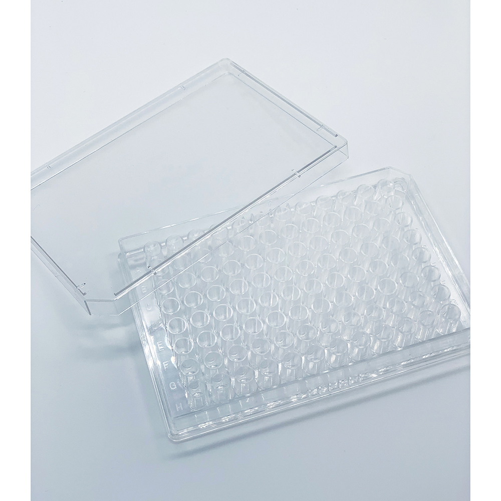 96穴プレート　平底　カバー付　滅菌済　50枚入画像