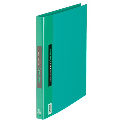 ｸﾘｱｰﾌｧｲﾙｶﾗｰﾍﾞｰｽ 差替え式 A4ﾀﾃ 30穴 10ﾎﾟｹｯﾄ付属 背幅25mm 緑 1ｾｯﾄ(5冊)画像