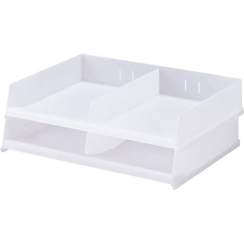 分類整理トレー　乳白　２個入画像