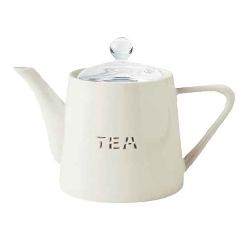 ティーポット 510ml 透かし 磁器 TEA画像