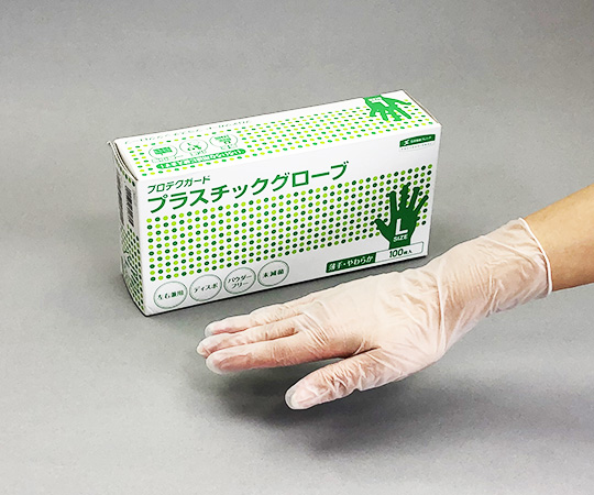 プロテクガード プラスチックグローブ Lサイズ 1箱（100枚×10箱入）画像