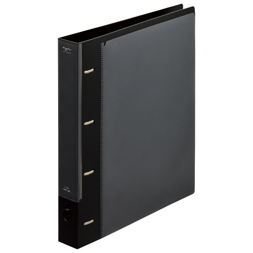 myfa ｺﾚｸｼｮﾝﾌｧｲﾙ A4ﾀﾃ 4穴 300枚収容 30mmとじ 背幅41mm ｼﾞｪｯﾄﾌﾞﾗｯｸ 1冊画像