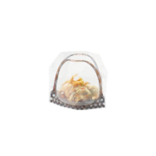 耐油袋 KBタッチ篭柄(小) コバヤシ 白地に藍色の篭柄が施された小さな袋が整然と並んでいる様子