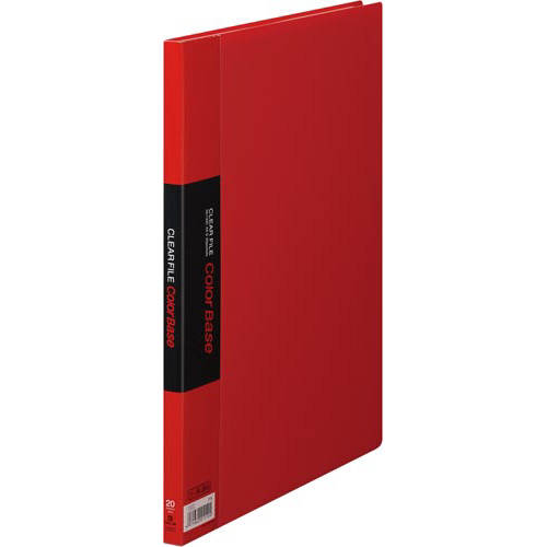 カラーベース固定式　Ａ４縦２０ポケット　赤×１０画像