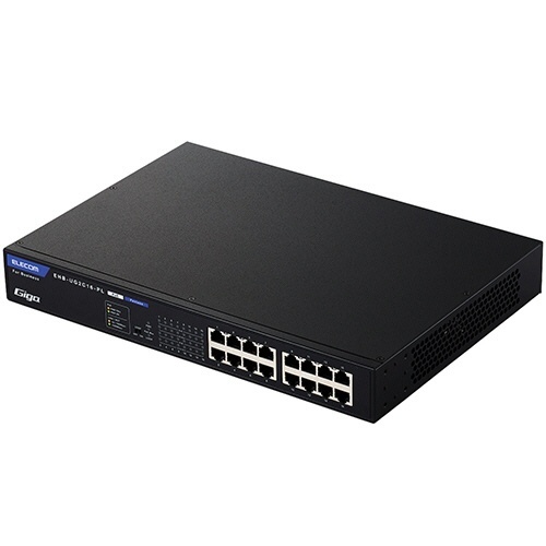 レイヤー2　Giga対応　PoE　アンマネージスイッチ　16ポート　1台