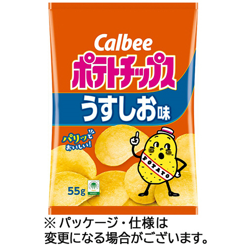 ﾎﾟﾃﾄﾁｯﾌﾟｽ うすしお味 55g 1ｾｯﾄ(16ﾊﾟｯｸ)画像