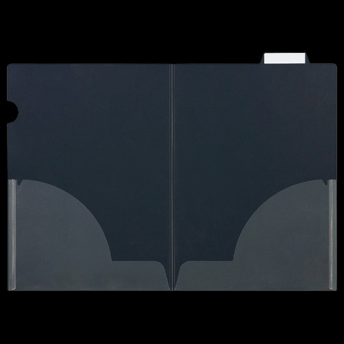 ｲﾝﾃﾞｯｸｽ付ｸﾘｱﾎﾙﾀﾞｰ A4(見開きA3) 二つ折ｱｯﾊﾟｰｲﾝﾃﾞｯｸｽ付 1ﾊﾟｯｸ(10枚)画像