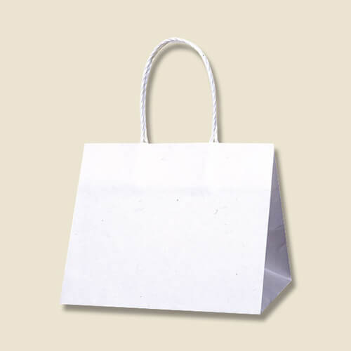 手提げ紙袋（白・口折丸紐・幅250×マチ190×高さ210mm）画像
