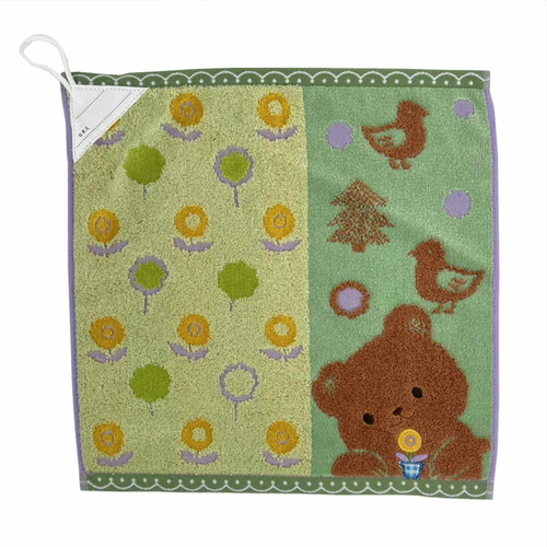 ホイップクリーム ループツキウォッシュタオル 34×34cm クマ画像