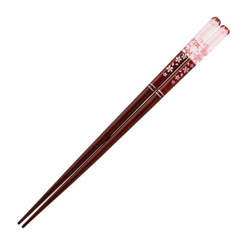 箸 21cm アクリア 桜色 木製 天然木 ピンク画像