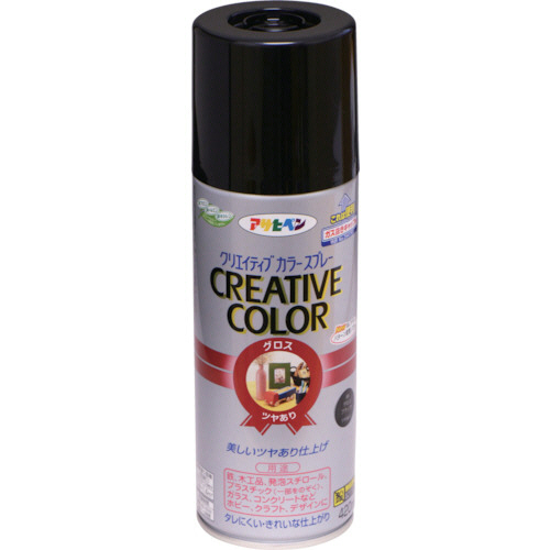 クリエイティブカラースプレー　420ml　89グロスブラック　1本画像