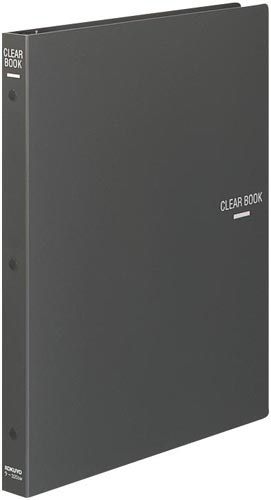 クリヤーブック替紙式　濃灰Ａ４縦背幅２７ｍｍ１０冊画像