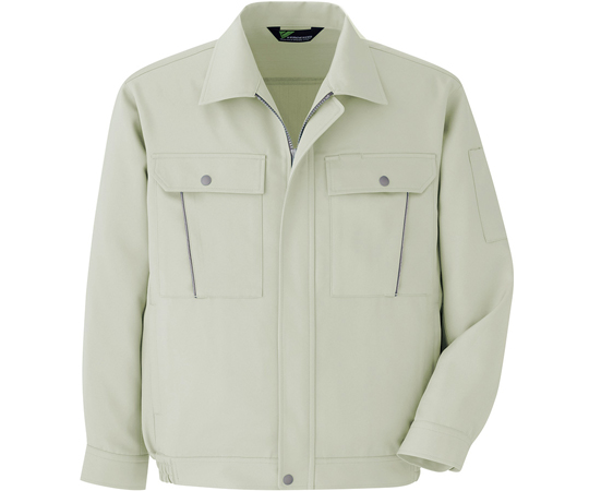 秋冬作業服 帯電防止JIS適合 エコマーク認定 ベルデクセル 裏綿ブルゾン 上 アイボリー M画像