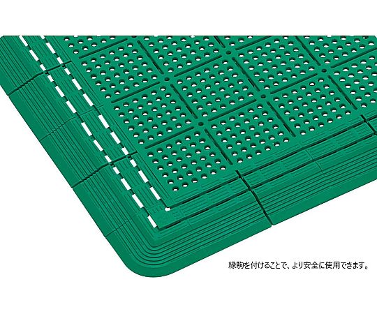 サンソフト 縁駒O(グリーン) 緑色のシートが広げられ、テクスチャーが明確に見える状態
