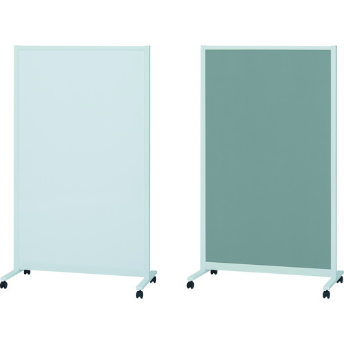 ＴＲＵＳＣＯ　パーテーションホワイトボード片面掲示板タイプ　キャスター付　Ｗ１２００×Ｈ１５００画像