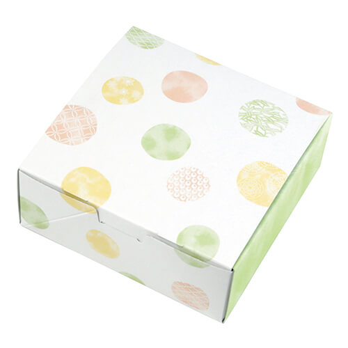 ルミアサービス箱４個　和み柄　緑画像