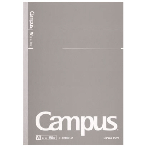 ｷｬﾝﾊﾟｽﾉｰﾄ A5 無地 80枚 ｸﾞﾚｰ 1ｾｯﾄ(5冊)画像