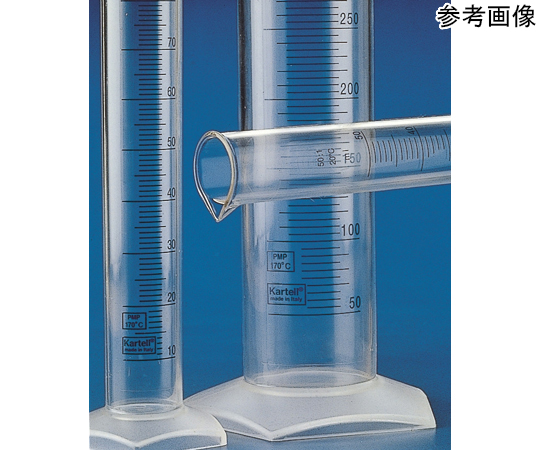 PMPメスシリンダー 500mL 青目盛付き