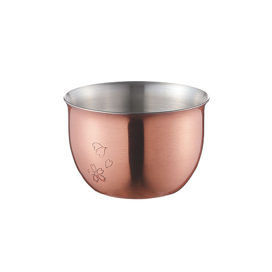 コップ 華ぐいのみ 90ml 銅ミラー花 田辺金具画像