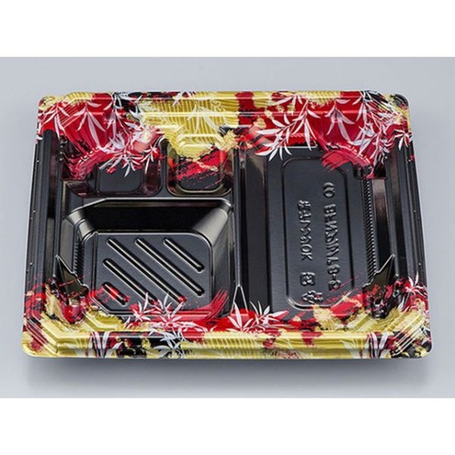 シーピー化成 弁当容器 BFNアルバ8-5 みお赤 本体 発泡画像