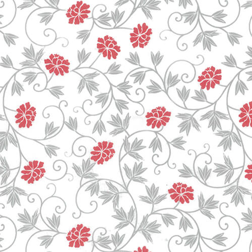 包装紙 半才並口 なごり花 赤画像