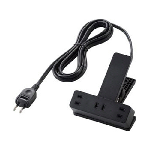 ｼｬｯﾀｰ雷ｶﾞｰﾄﾞ付ｸﾘｯﾌﾟﾀｯﾌﾟ 2P･3個口 ﾌﾞﾗｯｸ 2.5m 1個画像