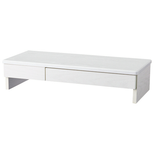 ﾃﾞｽｸ上ｽﾀﾝﾄﾞ引出し付 幅595mm ｳｯﾃﾞｨﾎﾜｲﾄ 1台画像