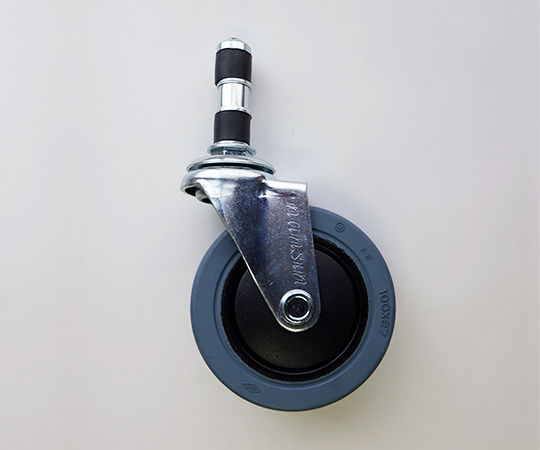 静音キャスター ゴム止め式 20mm用 グレー φ100mmストッパー無