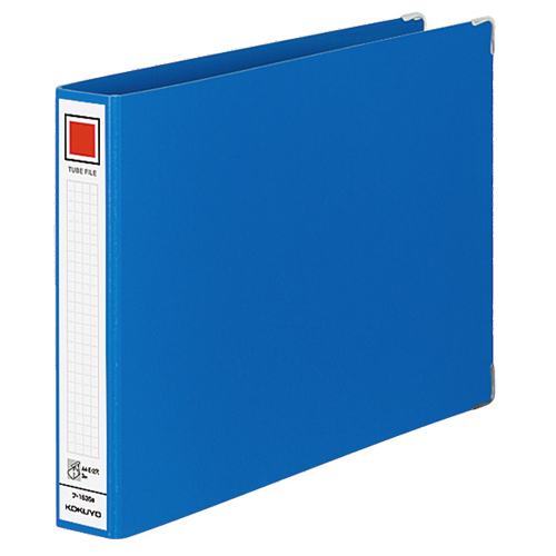 ﾁｭｰﾌﾞﾌｧｲﾙ Mﾀｲﾌﾟ 片開き A4ﾖｺ 300枚収容 30mmとじ 背幅44mm 青 1冊画像