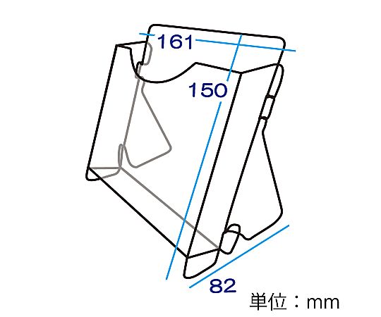 PET製 組み立てパンフレットスタンド CDサイズ 5枚入 透明なペラが何枚も束ねられた状態